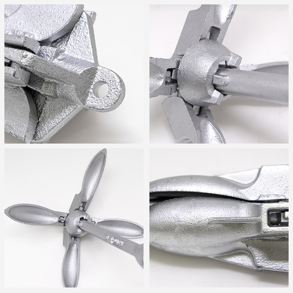 Fishing Kayak Anchor - 0.7/1.5KG Grapnel Anchor with 65ft Marine