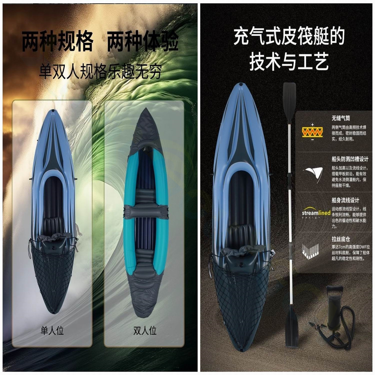 PVC Inflatable Kayak Canoe 1 P – Fishing Kayak Inflatable Bewertung und Preis