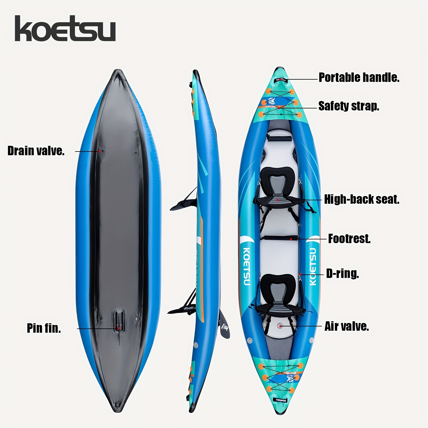 KOETSU P03 brushed inflatable  – Fishing Kayak Inflatable Bewertung und Preis